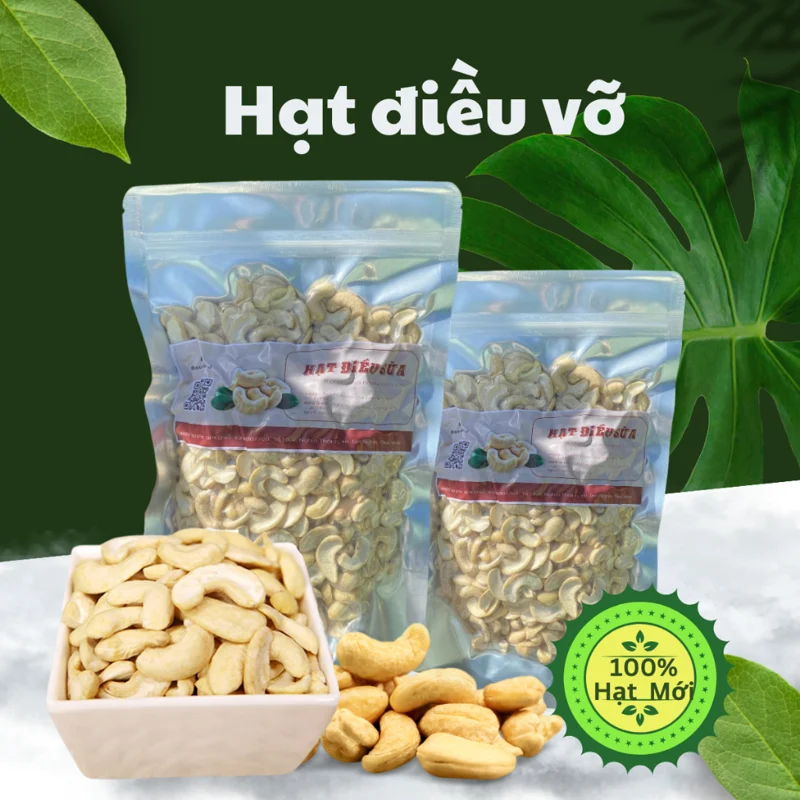 Hạt điều Bình Phước vỡ đôi