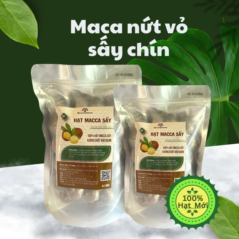 Hạt macca nứt vỏ Gia Lai