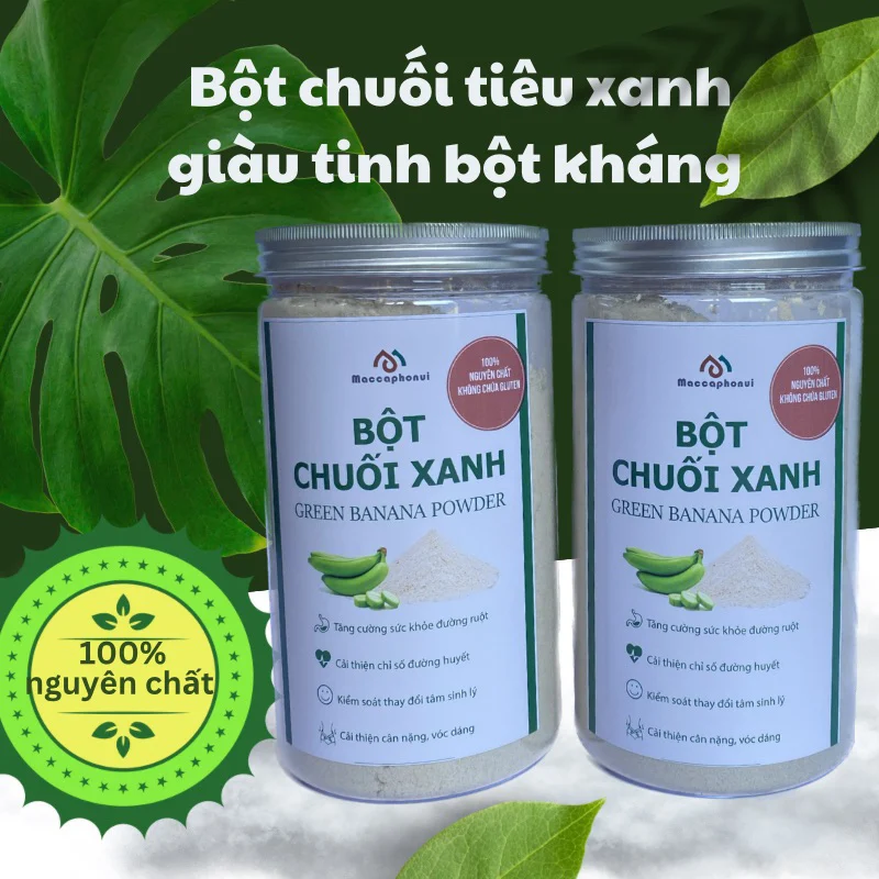 Bột chuối xanh 5kg — 10 bịch 500g