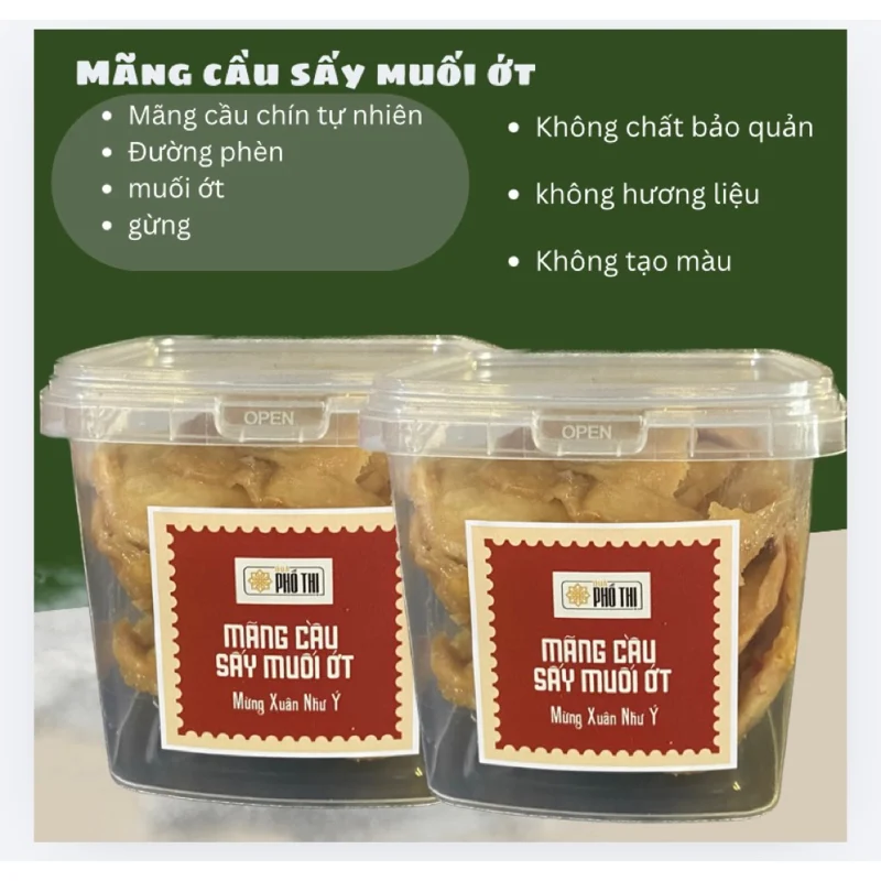 Mãng cầu sấy muối ớt gừng
